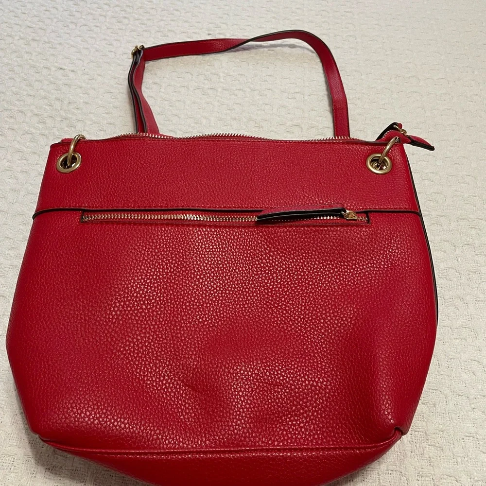 Carlos‎ by Carlos Santana Red and Gold Crossbody Bag~Faux Leather